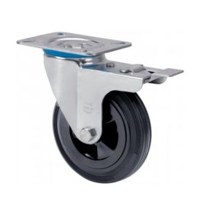 Rueda goma giratoria con freno Alex diametro 160 mm. modelo 2-1115 - Imagen 1