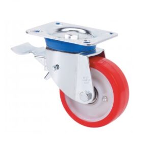 Rueda poliuretano giratoria con freno Alex diametro 150 mm. modelo 2-1633