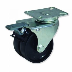 Rueda giratoria con freno plastico Gayner diametro 75 mm. BDPG2 075 PLL2-FD codigo 29-230-FD