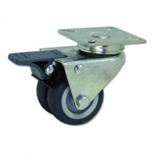Rueda giratoria con freno caucho Gayner diametro 50 mm. BDPG2 050 PCL2-FD codigo 29-224-FD - Imagen 1