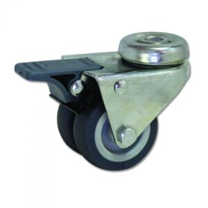 Rueda giratoria con freno caucho Gayner diametro 50 mm. BDTG2 050 PCL2-FD codigo 29-204-FD - Imagen 1