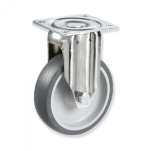 Rueda fija caucho Gayner diametro 125 mm. BIPF3 125 PCL3 codigo 33-95/54