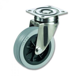 Rueda giratoria goma Gayner diametro 125 mm. BIPG3 125 PGL3 codigo 33-94/6