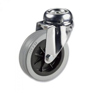 Rueda giratoria goma Gayner diametro 125 mm. BITG3 125 PGL3 codigo 33-84/6