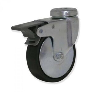 Rueda giratoria con freno plastico Gayner diametro 60 mm. BTG2 060 PLL2-FD codigo 28-110/4-FD