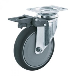 Rueda giratoria caucho Gayner diametro 125 mm. LTG3 125 NUB3 codigo 33-998