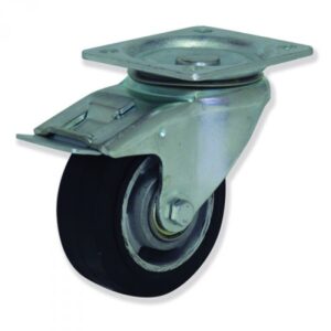 Rueda giratoria con freno poliuretano Gayner diametro 100 mm. MPG4 100 NPB4-FD codigo 34-092/61-FD - Imagen 1