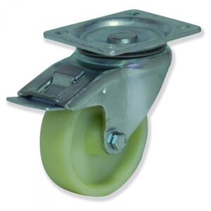 Rueda giratoria con freno nylon Gayner diametro 125 mm. FITG4 125 NYL5-FD codigo 34-900/18-FD
