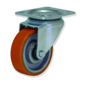 Rueda giratoria poliuretano Gayner diametro 80 mm. FPG4 080 HPB4 codigo 34-720