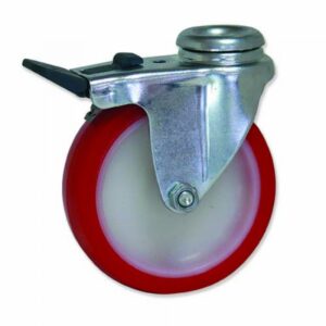 Rueda giratoria con freno poliuretano Gayner diametro 50 mm. GPG1 050 NPL1-FD codigo 25-150-FD