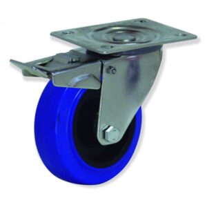 Rueda giratoria con freno caucho Gayner diametro 125 mm. MIPG4 125 NCR4-FD codigo 34-102/46-FD - Imagen 1
