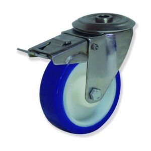 Rueda giratoria con freno superlast Gayner diametro 125 mm. MITG4 125 NSL4-FD codigo 34-100/60-FD