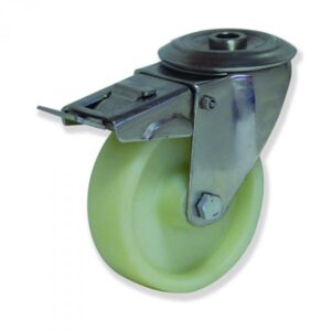 Rueda giratoria con freno termonyl Gayner diametro 125 mm. MITG4 125 TLL4-FD codigo 34-100/48-FD