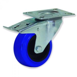 Rueda giratoria con freno caucho Gayner diametro 100 mm. MPG4 100 NCR4-FD codigo 34-092/4-FD - Imagen 1