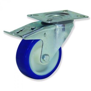 Rueda giratoria con freno superlast Gayner diametro 125 mm. MPG4 125 NSR4-FD codigo 34-094/74-FD