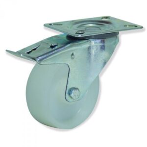 Rueda giratoria con freno nylon Gayner diametro 100 mm. MPG4 100 NYL4-FD codigo 34-092/7-FD - Imagen 1