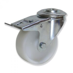 Rueda giratoria con freno nylon Gayner diametro 200 mm. MTG4 200 NYR4-FD codigo 34-088/7-FD - Imagen 1
