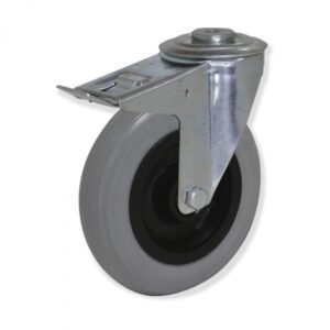 Rueda giratoria con freno espuma poliuretano Gayner diametro 200 mm. MTG4 200 PPIB3-FD codigo 34-086/90-FD