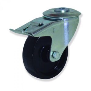 Rueda giratoria con freno termotex Gayner diametro 80 mm. MTG4 080 TXT4-FD codigo 34-080/5-FD