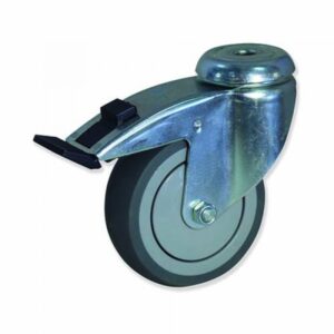 Rueda giratoria con freno caucho Gayner diametro 125 mm. STG3 125 PSB3-FD codigo 33-966-FD