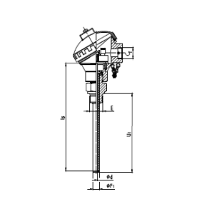 Sonda Pt-100 Wika TR11-C cabezal BS (Alu) G 1/2" B D-8 L.ins.(U1)=100 mm. codigo 45794668 - Imagen 2