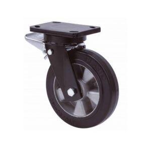 Rueda goma giratoria con freno Alex diametro 200 mm. modelo 2-1525