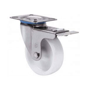 Rueda poliamix giratoria con freno Alex diametro 125 mm. modelo 2-2783