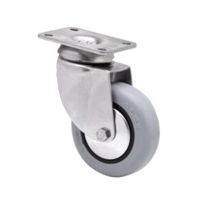 Rueda goma giratoria  Alex diametro 80 mm. modelo 2-3039