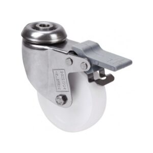 Rueda polipropileno-plastico giratoria con freno Alex diametro 100 mm. modelo 2-3068