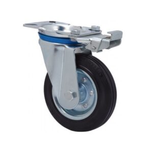 Rueda goma giratoria con bloqueo direccional Alex diametro 160 mm. modelo 2-3333