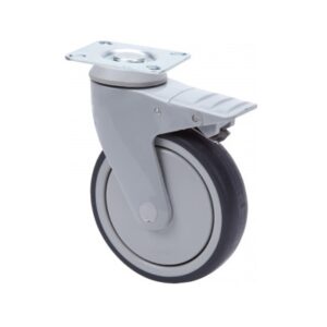 Rueda goma giratoria con freno Alex diametro 125 mm. modelo 4-1557