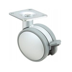 Rueda PVC giratoria con freno Alex diametro 75 mm. modelo 1-0619