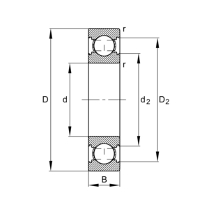 Rodamiento de bolas Fag modelo 6209-2Z-C3 - Imagen 2