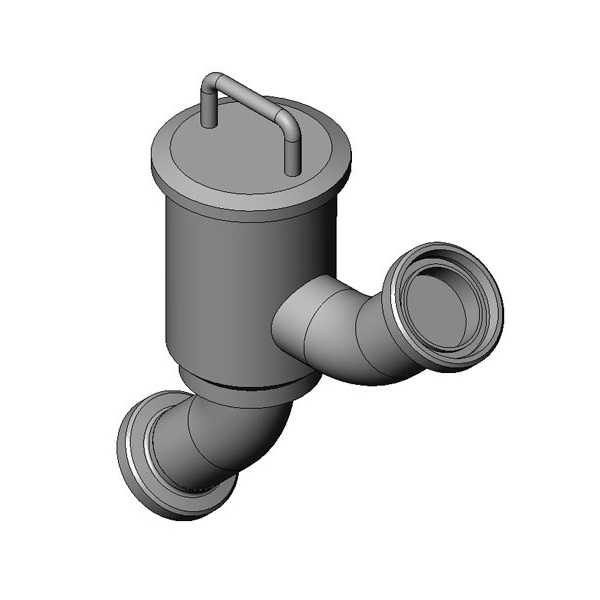 FILTRO RECTO CORTO DIN MACHO-MACHO A-316L EPDM