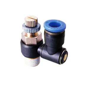 Regulador de caudal codo orientable tubo macho D-6 1/4" Sang-A NSS 06-02
