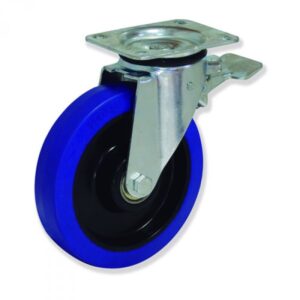 Rueda giratoria con freno caucho Gayner diametro 160 mm. MPG5 160 NCB5-FD codigo 35-018-FD - Imagen 1