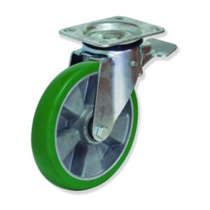 Rueda giratoria con freno poliuretano Gayner diametro 160 mm. MPG5 160 AEBB5-FD codigo 35-024/4-FD - Imagen 1