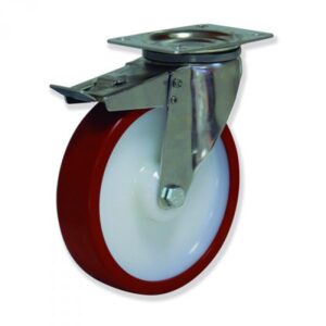 Rueda giratoria con freno poliuretano Gayner diametro 150 mm. MIPG5 150 NPX5-FD codigo 35-348-FD - Imagen 1