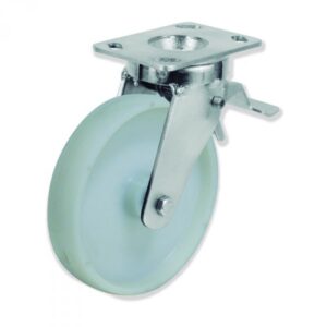 Rueda giratoria con freno nylon Gayner diametro 100 mm. QPG6 100 NYB6-FD codigo 36-822-FD - Imagen 1