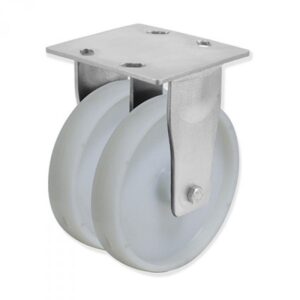 Rueda fija nylon Gayner diametro 200 mm. QDPF6 200 NYB6 codigo 36-929