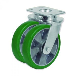 Rueda giratoria poliuretano Gayner diametro 200 mm. QDPG6 200 AEBB5 codigo 36-944