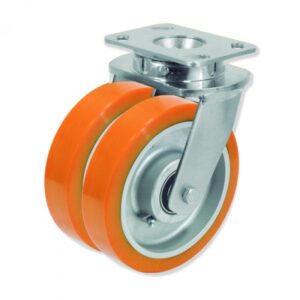 Rueda giratoria poliuretano Gayner diametro 125 mm. QDPG6 125 HPB6 codigo 36-952