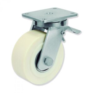 Rueda giratoria con freno poliamida Gayner diametro 250 mm. QPG8 250 POB8-FD codigo 38-166-FD