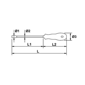 Destornillador de vaso Ega Master 12 x 175 mm. Mastertork 1000 V. codigo 74707 - Imagen 3