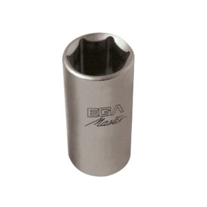 Llave de vaso 1/2" serie larga acero inoxidable Ega Master 19/32" 6 cantos codigo 38389