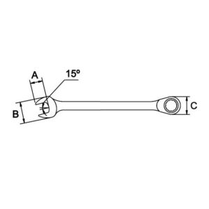 Llave combinada de carraca Classicgear Ega Master 11/16" Classicgear cromado pulido espejo codigo 63812 - Imagen 3