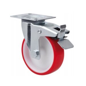 Rueda poliuretano giratoria con freno Alex diametro 160 mm. modelo TW0310