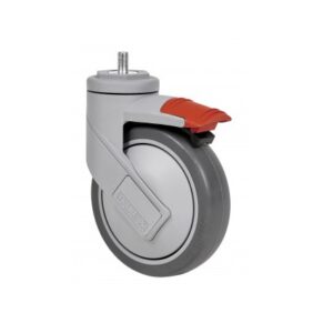 Rueda goma giratoria con freno Alex diametro 125 mm. modelo 2-4646