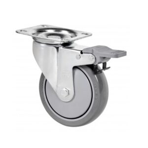 Rueda goma giratoria con freno Alex diametro 100 mm. modelo 2-4779 - Imagen 1