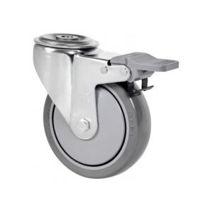 Rueda goma giratoria con freno Alex diametro 100 mm. modelo 2-4789 - Imagen 1